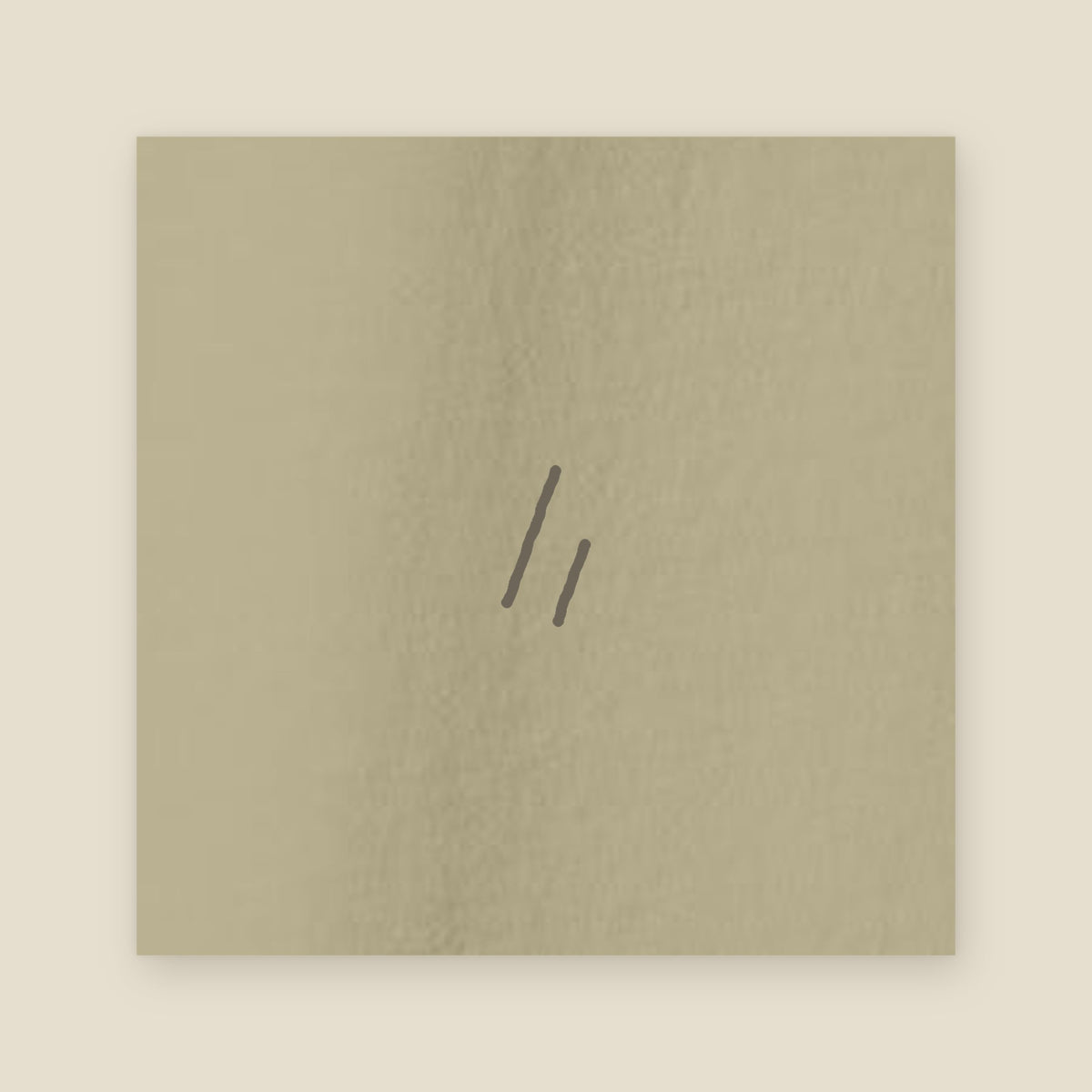 125 Steps Tee, mark artwork on a Prairie Path (Khaki) fabric swatch: the mark, printed in tone, right sleeve.