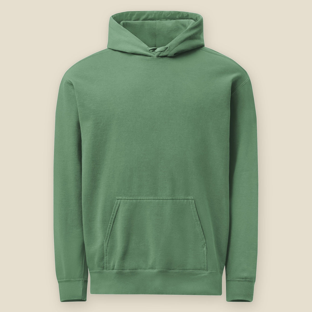 Naperville Hoodie, front, Light Green: plain front, no print