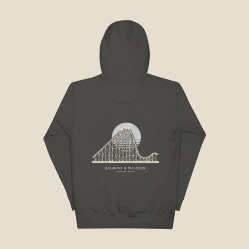 One Color | Back | Belmont & Western Roller Coaster Hoodie