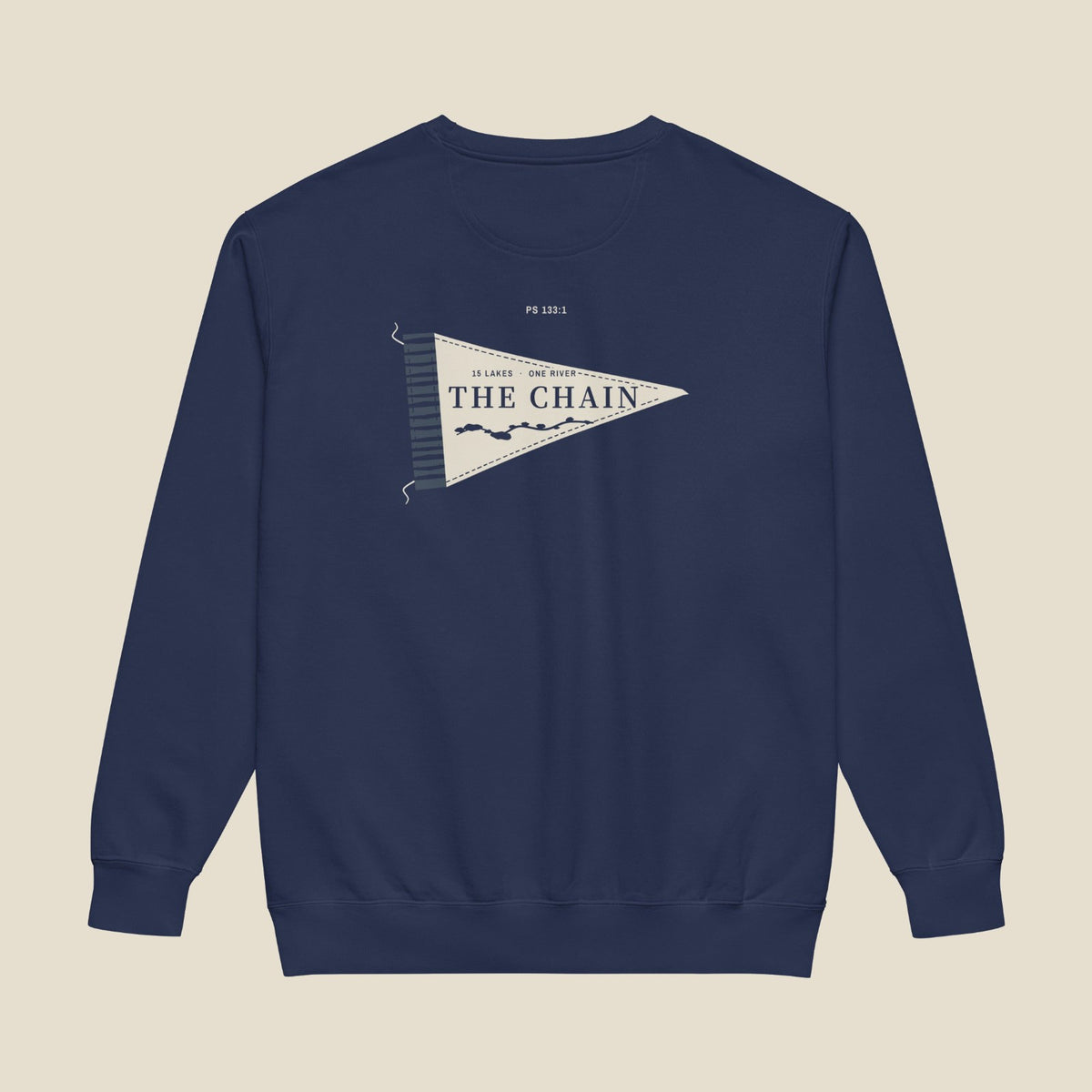 True Navy | Back | Chain O'Lakes Crewneck