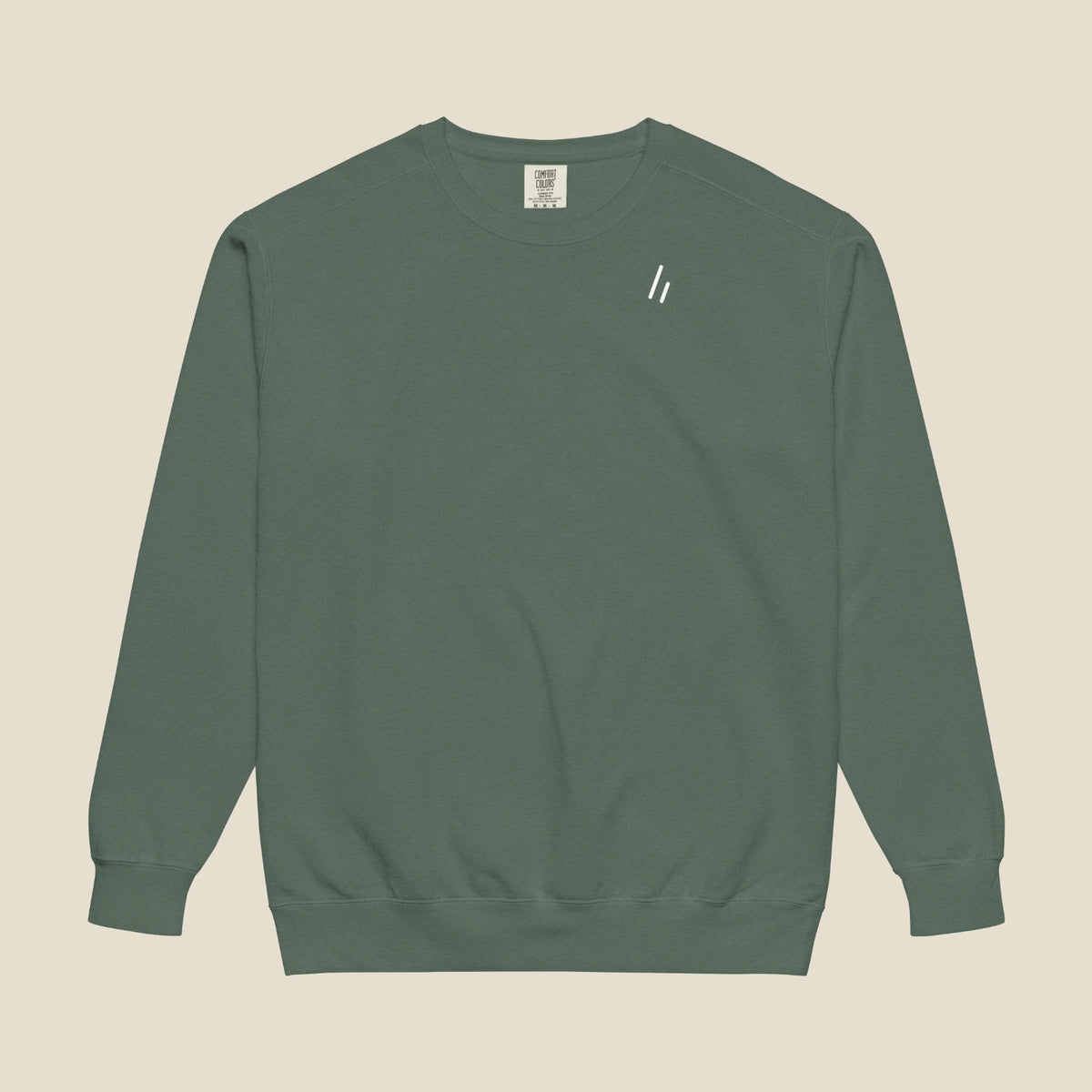 Blue Spruce | Front | Chain O'Lakes Crewneck