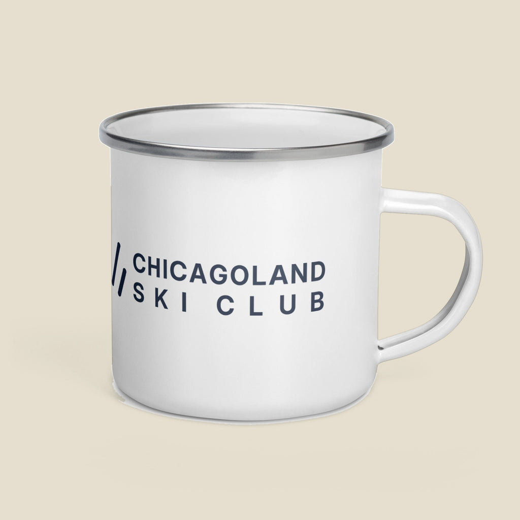 White | Ski Club Side | Chicagoland Ski Club Enamel Mug