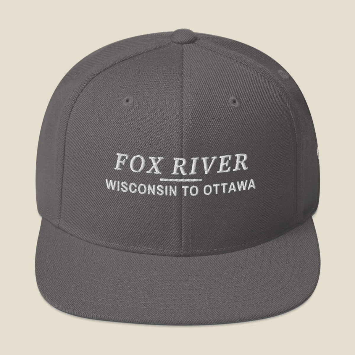 Dark Grey | Front | Fox River Snapback Hat