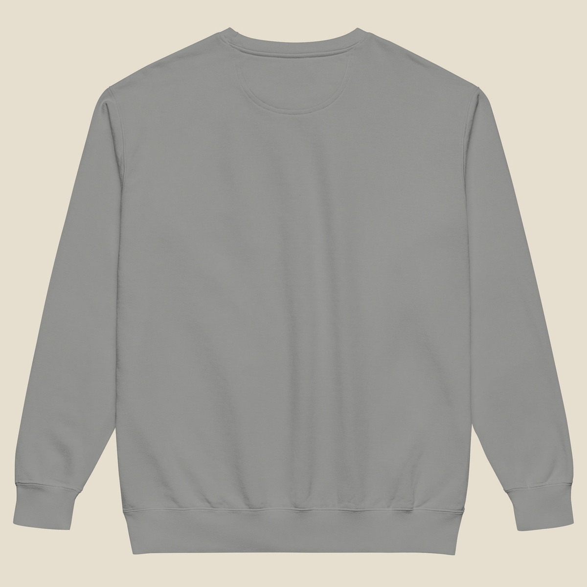 Cooler by the Lake Crewneck, back, Grey: plain back.
