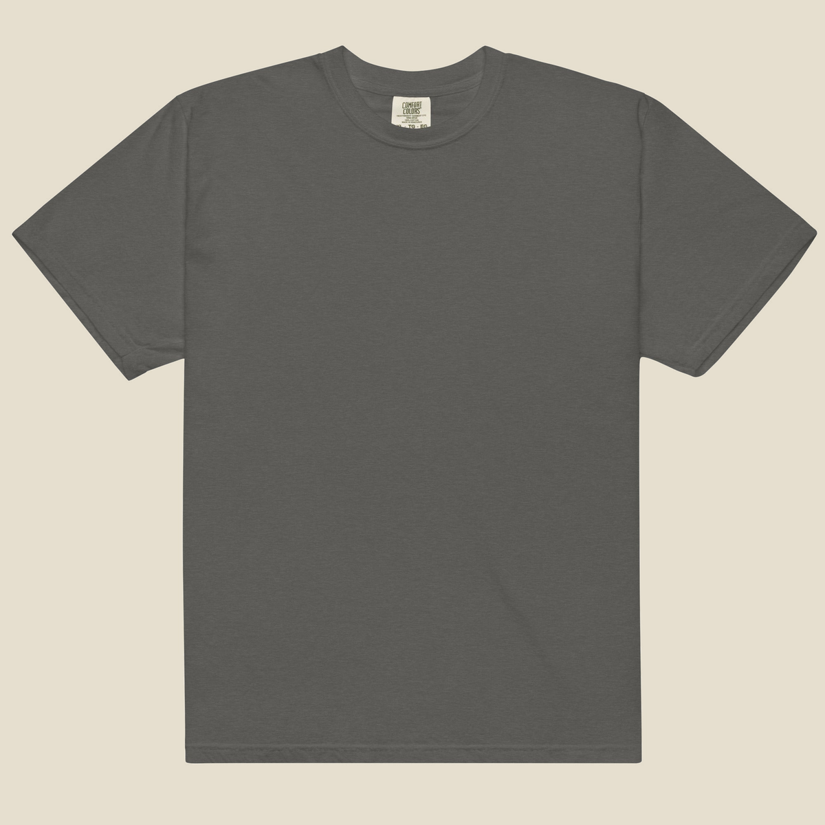 St. Charles Tee, front, Pepper: plain front.