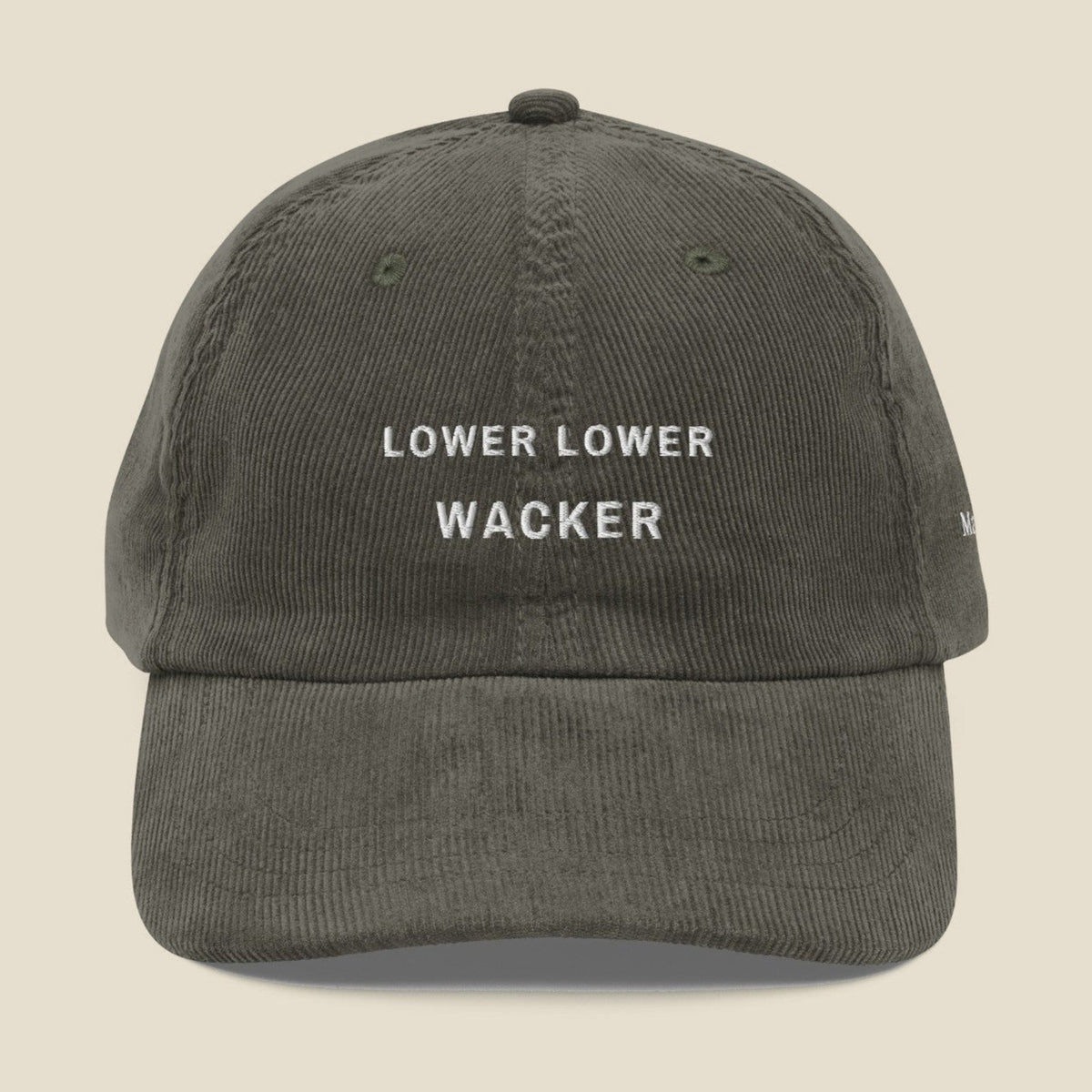 Olive | Front | Lower Lower Wacker Corduroy Cap