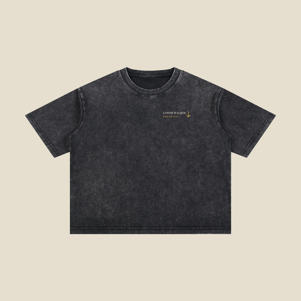 Black | Front | Lower Wacker Drive Heavyweight Tee
