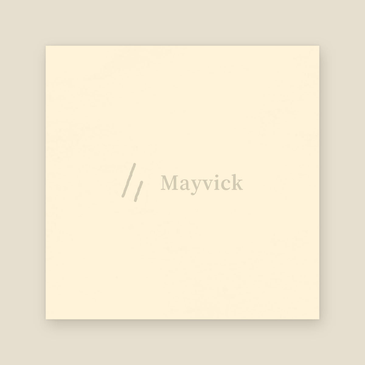 Magnificent Mile Tee, mark art on a Lemont Stone (Ivory) swatch: mark and Mayvick, printed in tone, yoke.