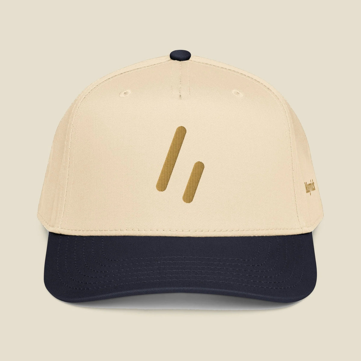 Natural/Navy | Front | Mayvick Structured Cap