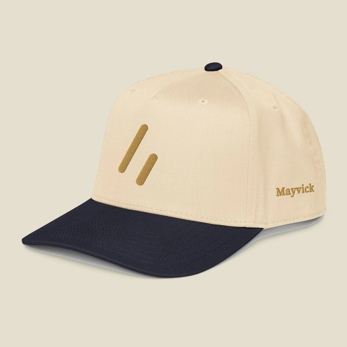 Natural/Navy | Side | Mayvick Structured Cap