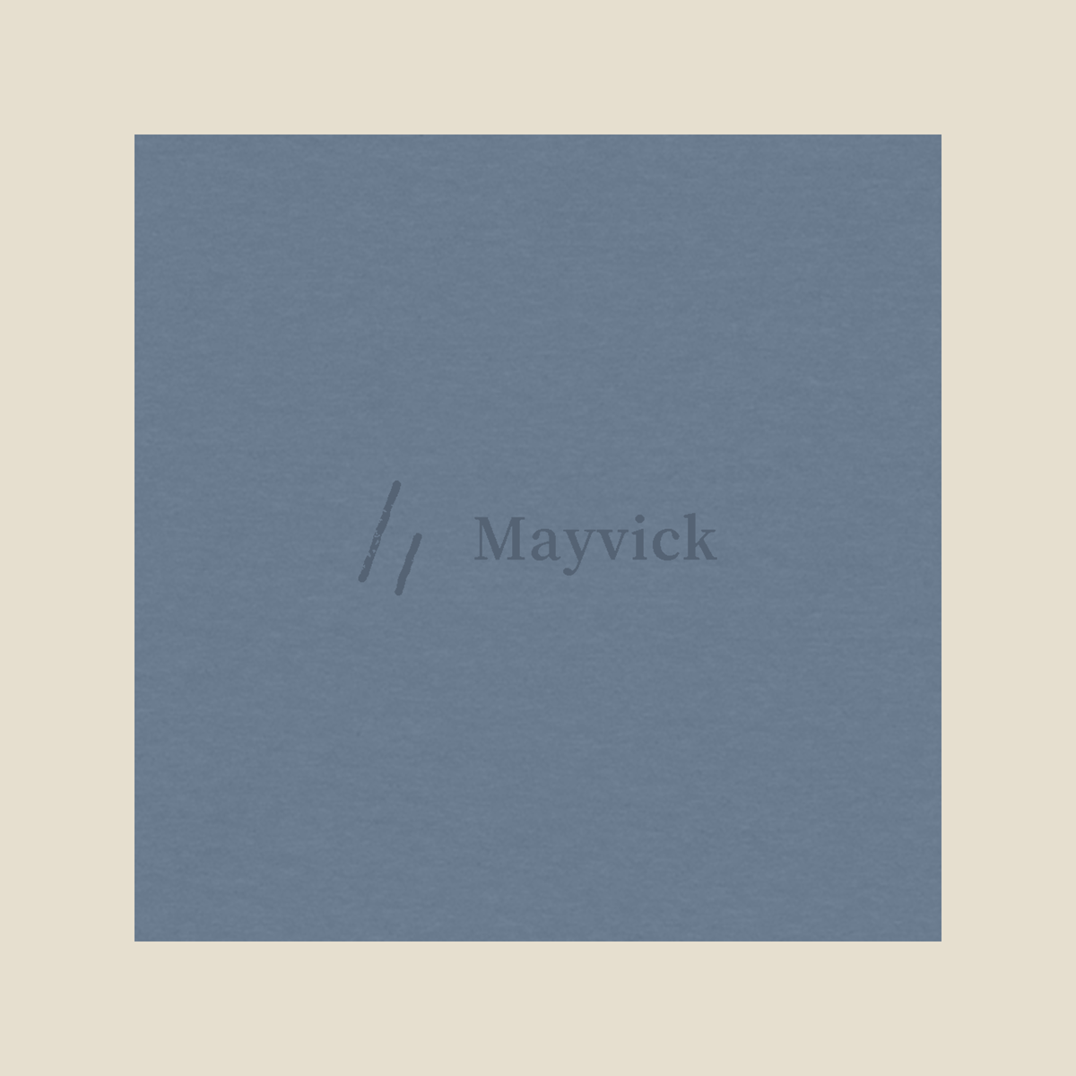 Two to Four Long Sleeve, mark art, Lake in February (Blue Jean) swatch: mark and Mayvick in tone, collar.