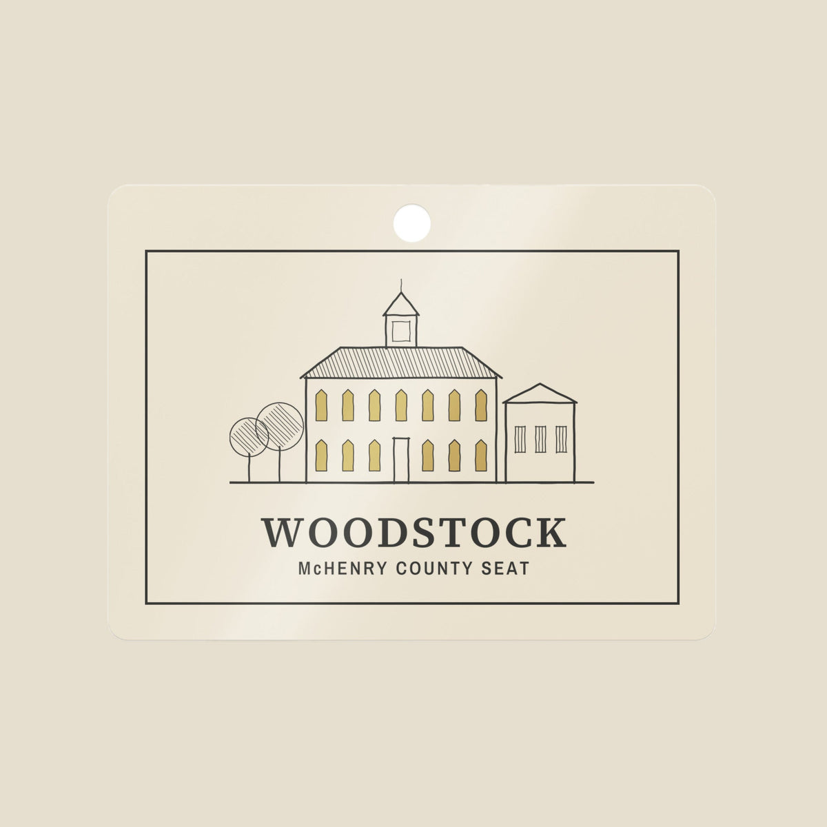 Rectangle | Front | Woodstock Old Courthouse Ornament