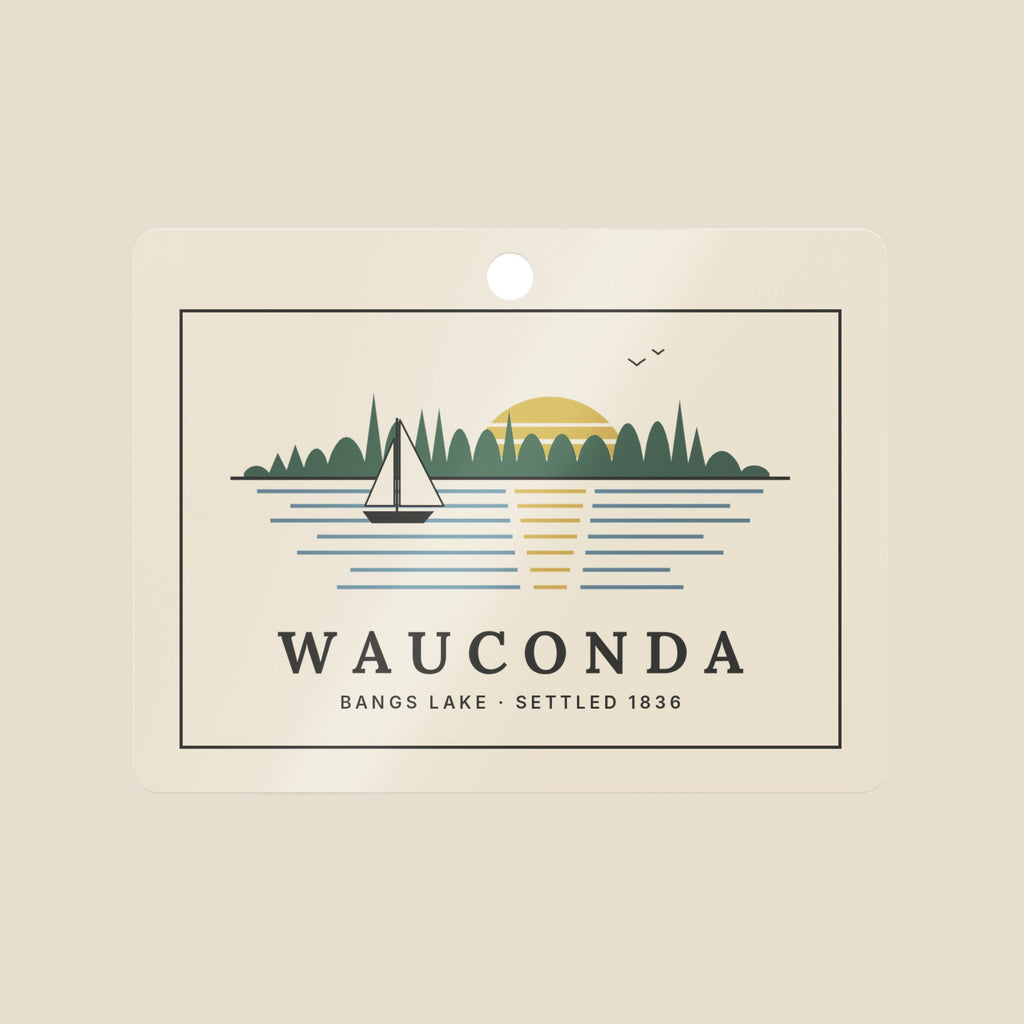 Rectangle | Front | Wauconda Bangs Lake Ornament
