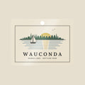 Rectangle | Front | Wauconda Bangs Lake Ornament