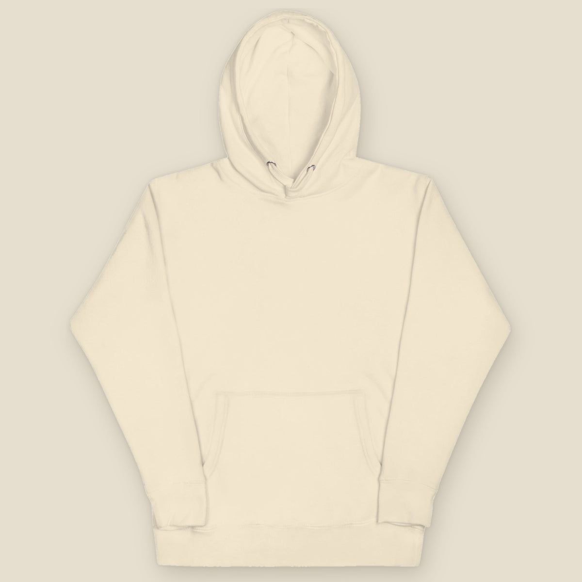 Norge Hoodie, front, Lemont Stone (Bone): plain front with a pouch pocket.
