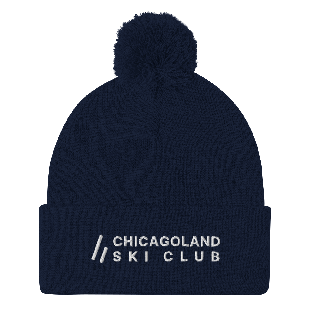 Navy | Front | Chicagoland Ski Club Pom Beanie