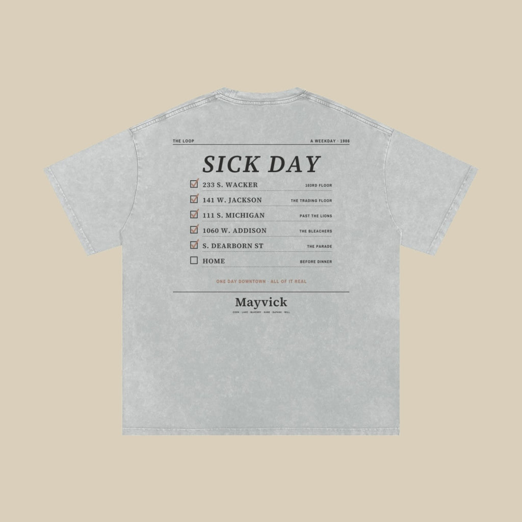 Light Gray | Back | Sick Day Downtown Chicago Tee