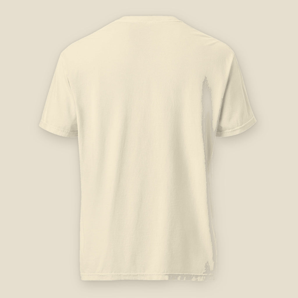 Tee, back, Ivory: plain back, no print.
