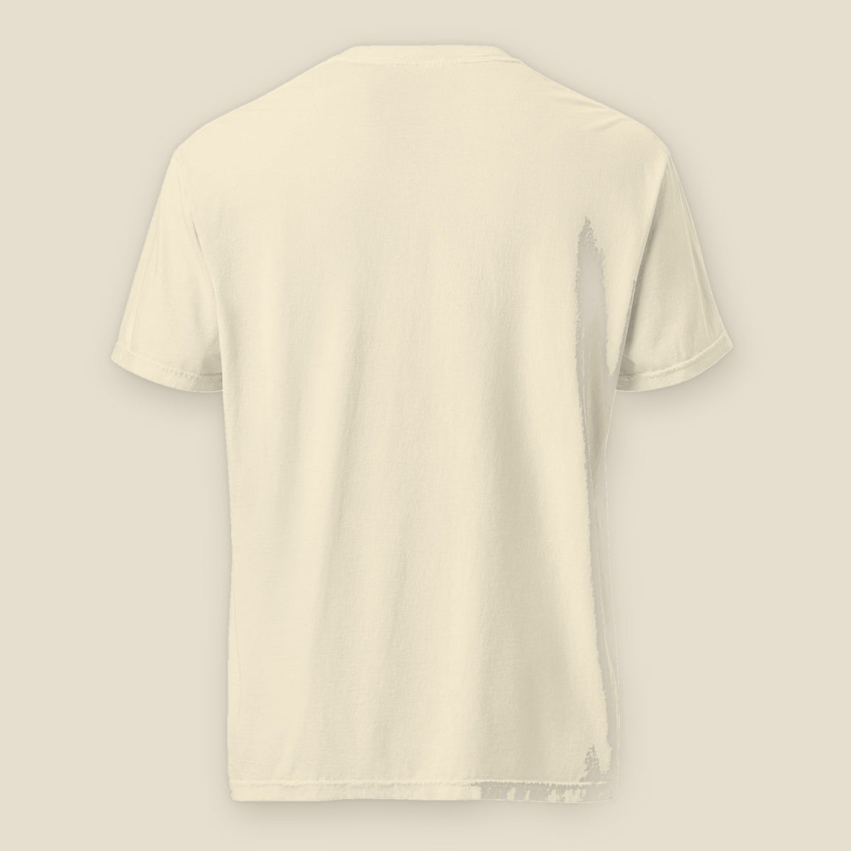 Tee, back, Ivory: plain back, no print.