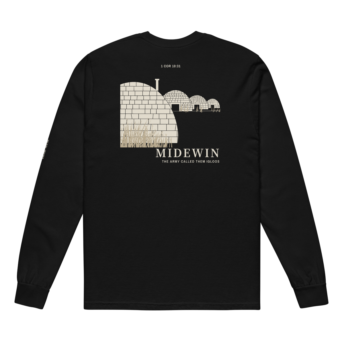 Black | Back | Midewin Igloos Long Sleeve