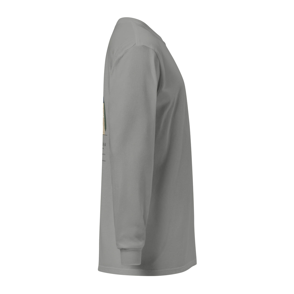 Right side: grey long sleeve with the edge of the back Opera House print and caption