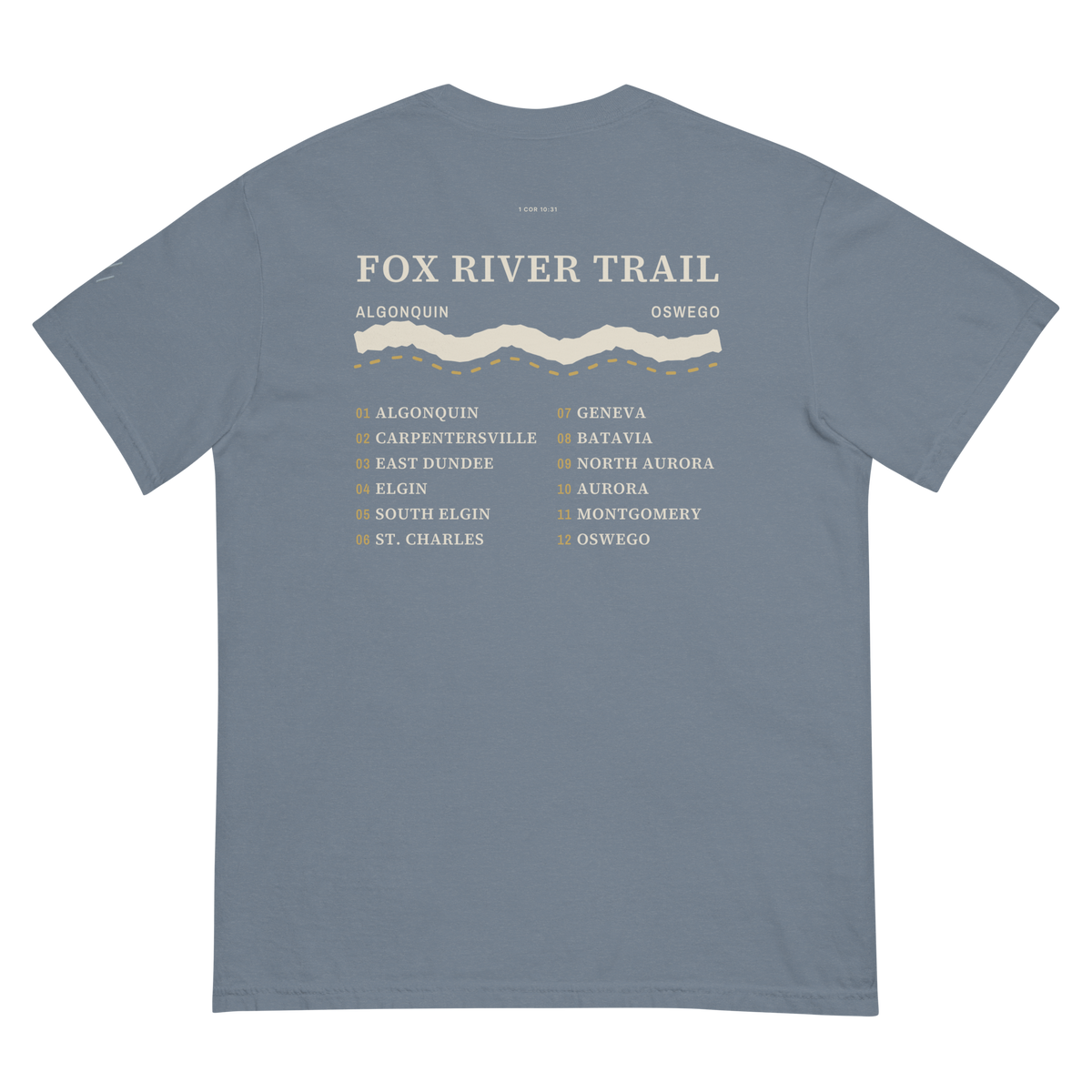 Blue Jean | Back | Fox River Trail Tee