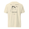 Lemont Stone (Ivory) tee, back: Holstein cow drawing, HARVARD caption