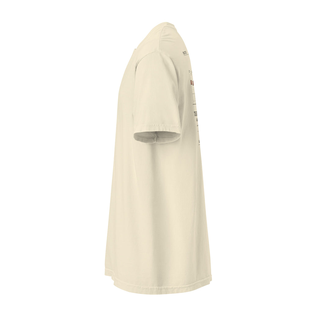 Lemont Stone (Ivory) tee, left side view: sleeve