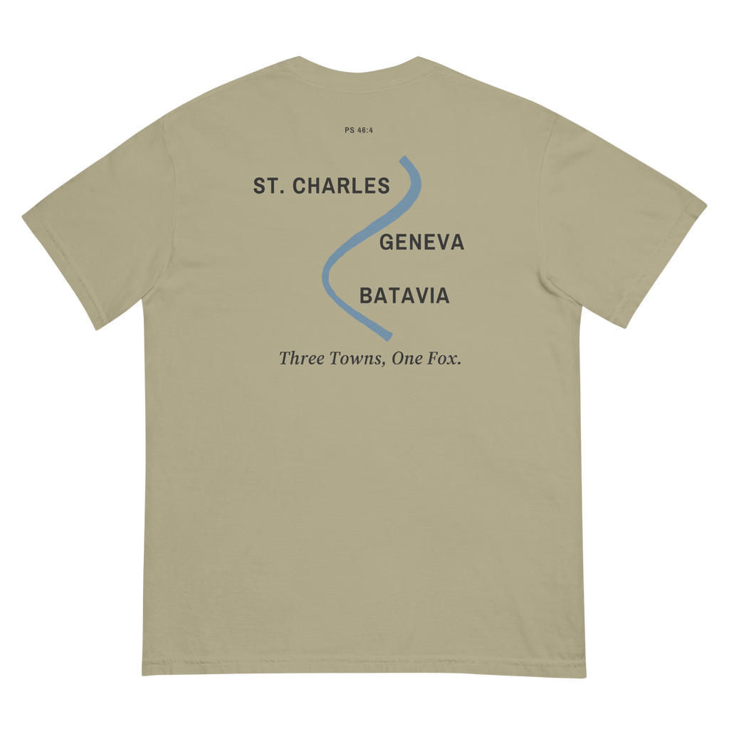 Khaki | Back | Tri-Cities Three Towns, One Fox Tee