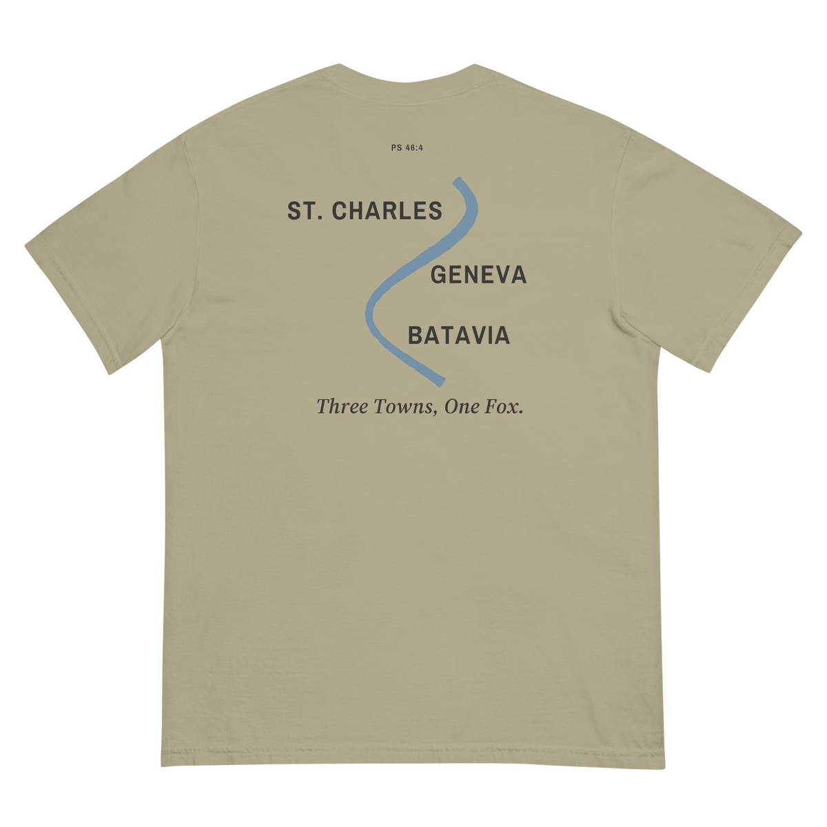 Khaki | Back | Tri-Cities Three Towns, One Fox Tee