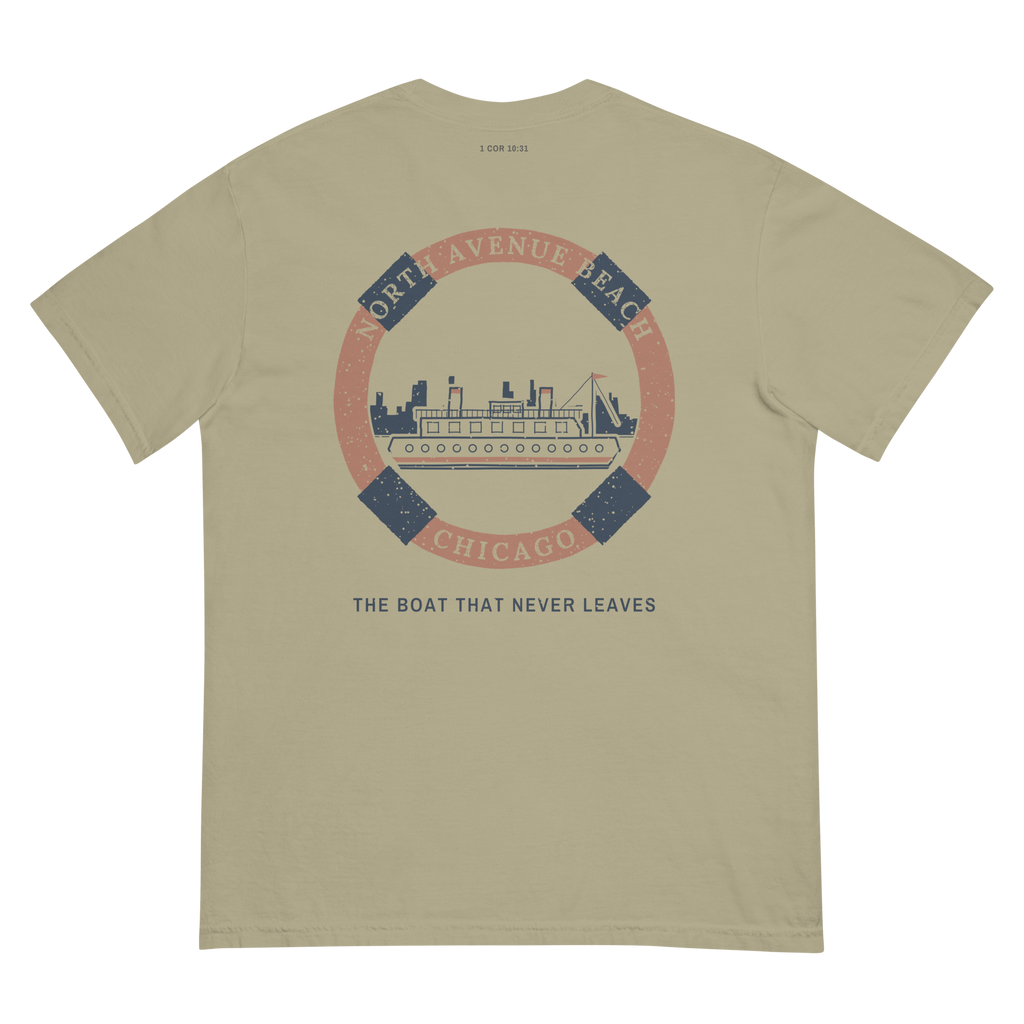 Khaki | Back | North Avenue Beach House Tee