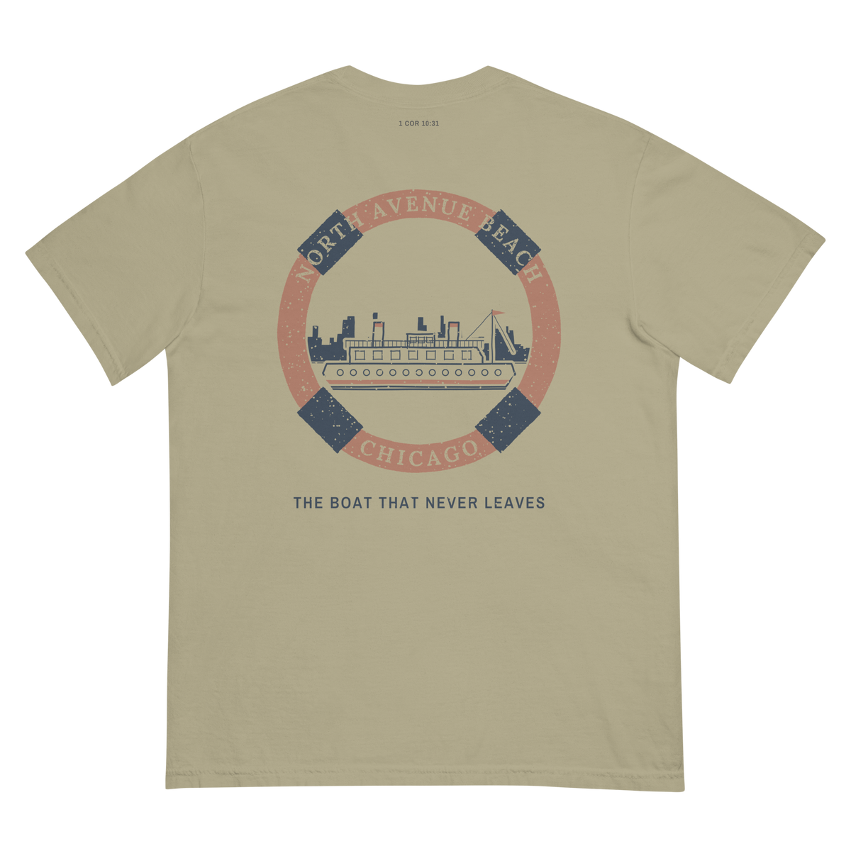 Khaki | Back | North Avenue Beach House Tee