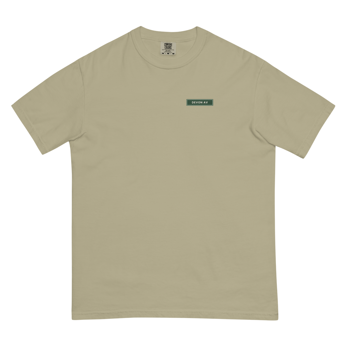 Khaki | Front | Devon Avenue Street Signs Tee