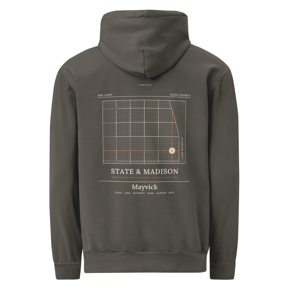 Pepper | Back | State & Madison Zero Point Hoodie