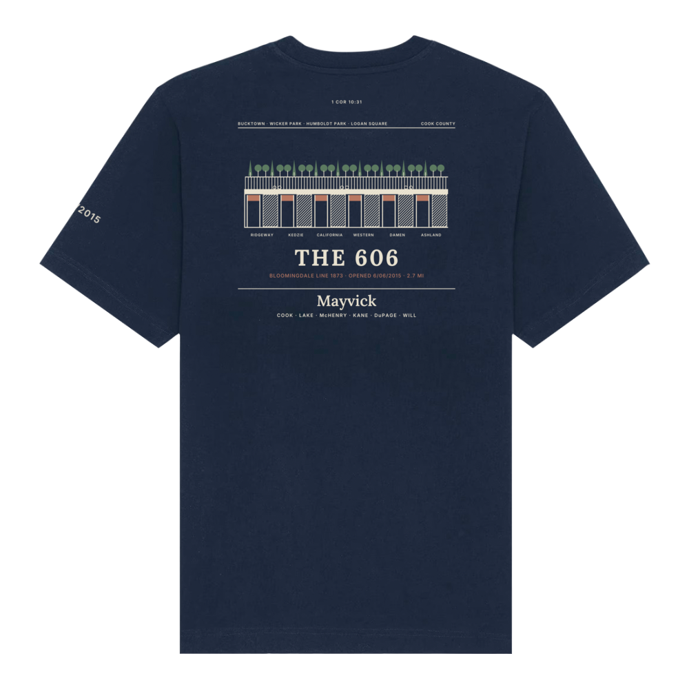 French Navy | Back | The 606 Bloomingdale Trail Heavyweight Tee