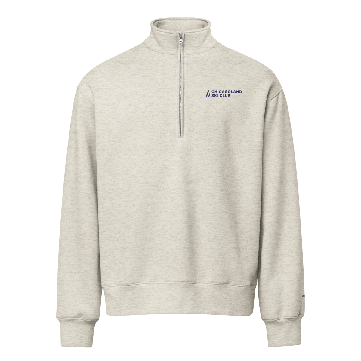 Vintage Heather Grey | Front | Chicagoland Ski Club Half Zip