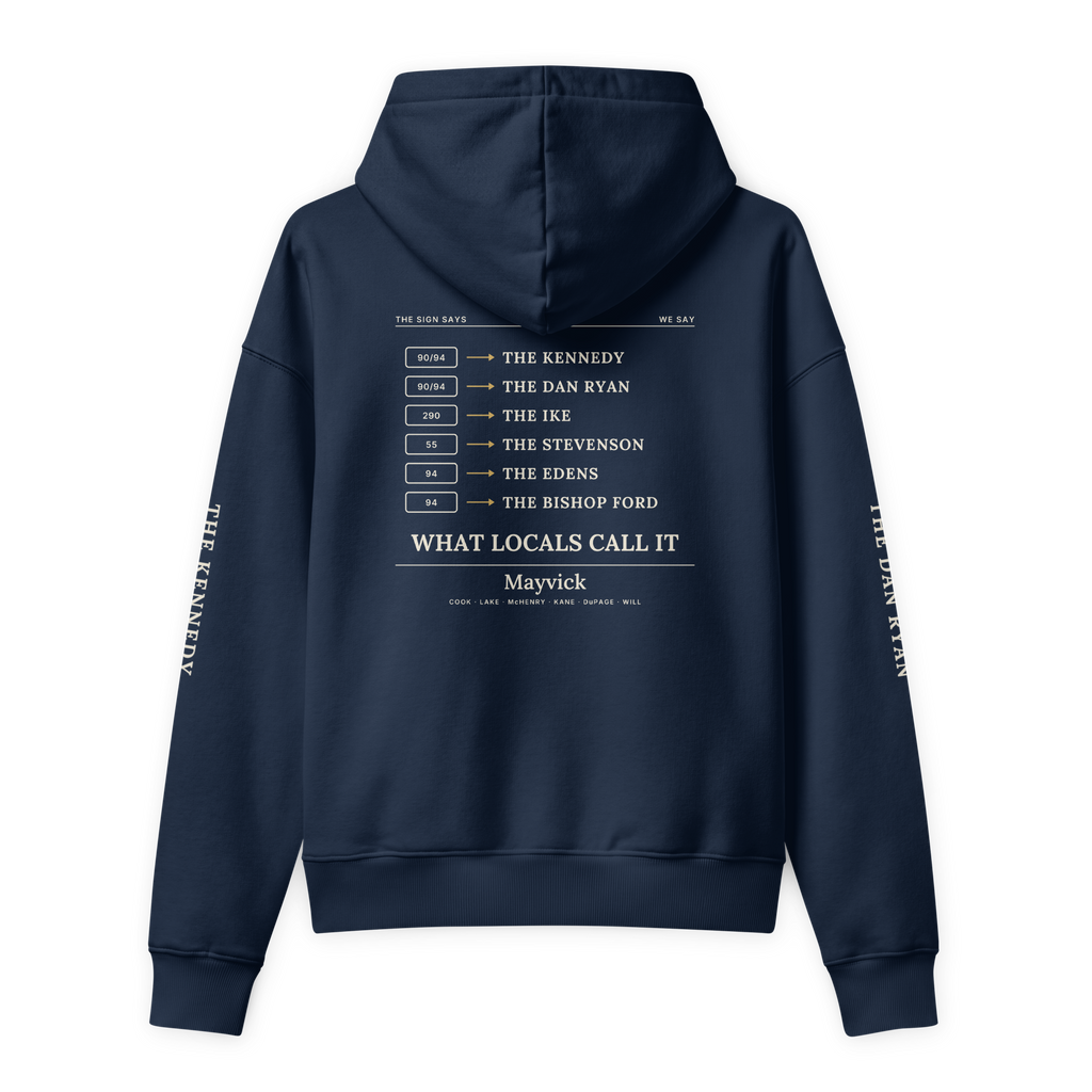 French Navy | Back | What Locals Call It Expressway Hoodie