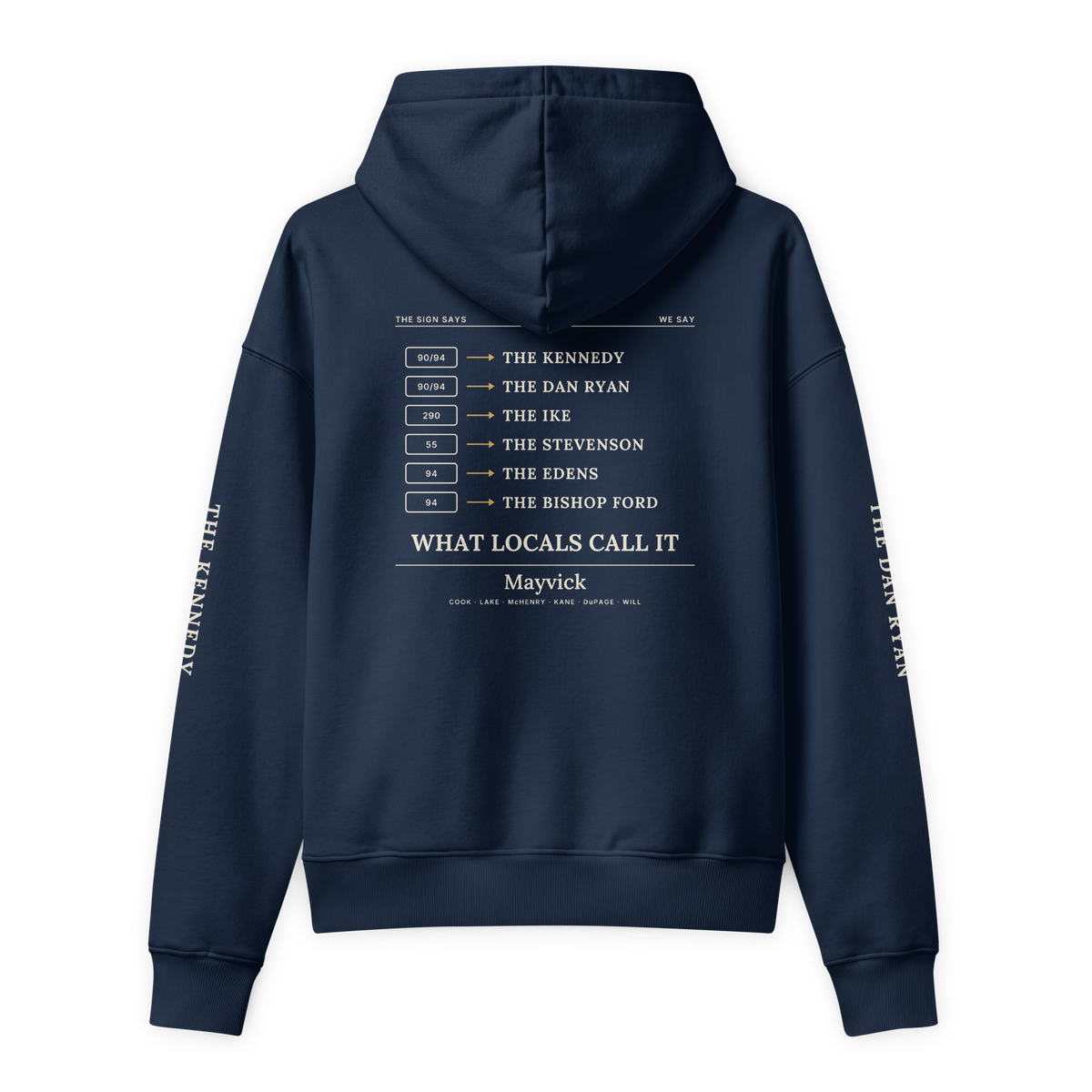 French Navy | Back | What Locals Call It Expressway Hoodie