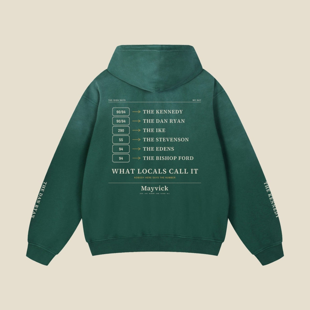 Green | Back | What Locals Call It Expressway Hoodie